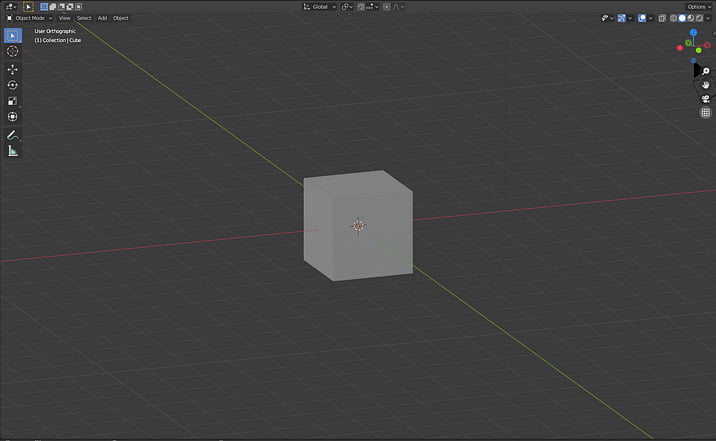 blender orthographic view