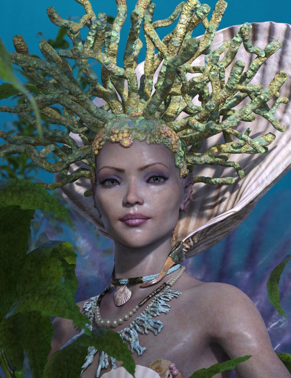 Coralynn Headwear and Collars for Genesis 8 and 8.1 Females