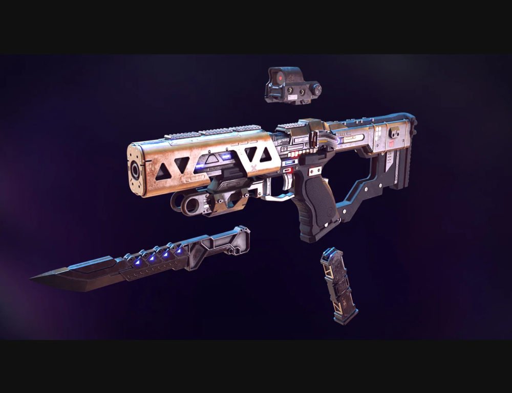 Cyberpunk Pistol SMG