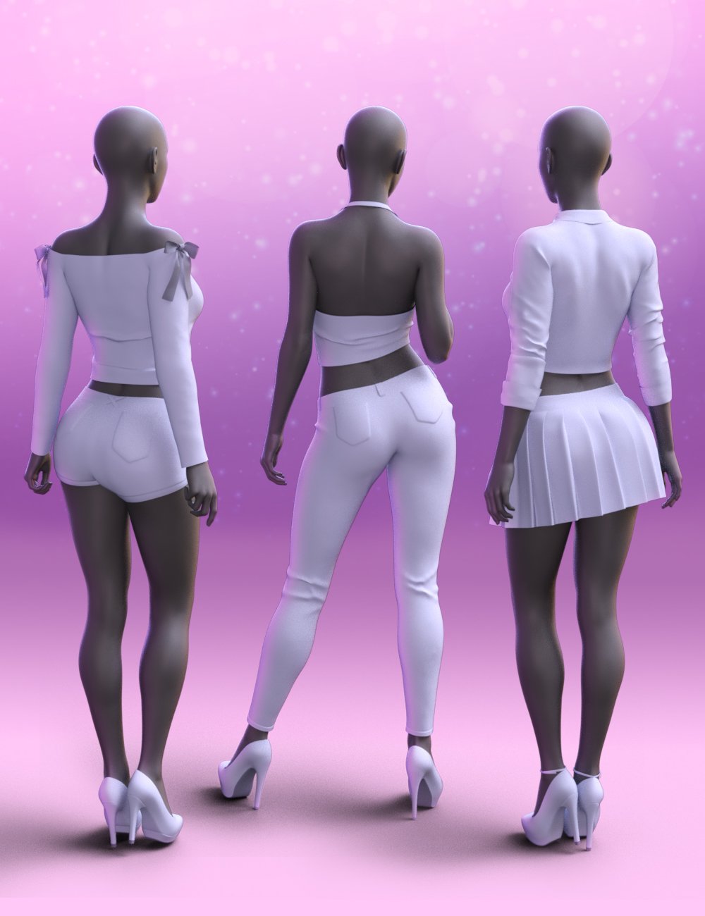 dForce K-Pop Girls 2 Outfits for Genesis 8 Female(s)