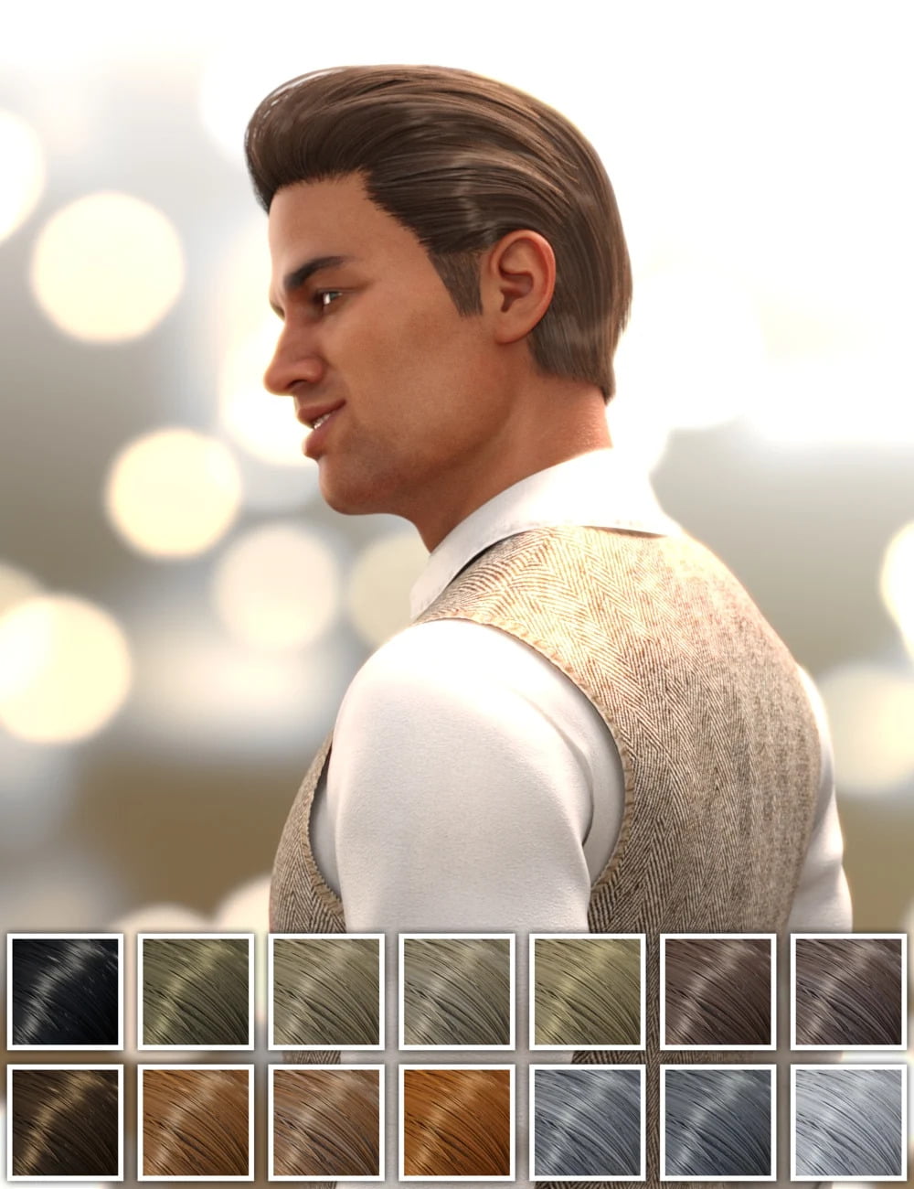 dForce Mid-Life Bachelor Hair for Genesis 8 Male