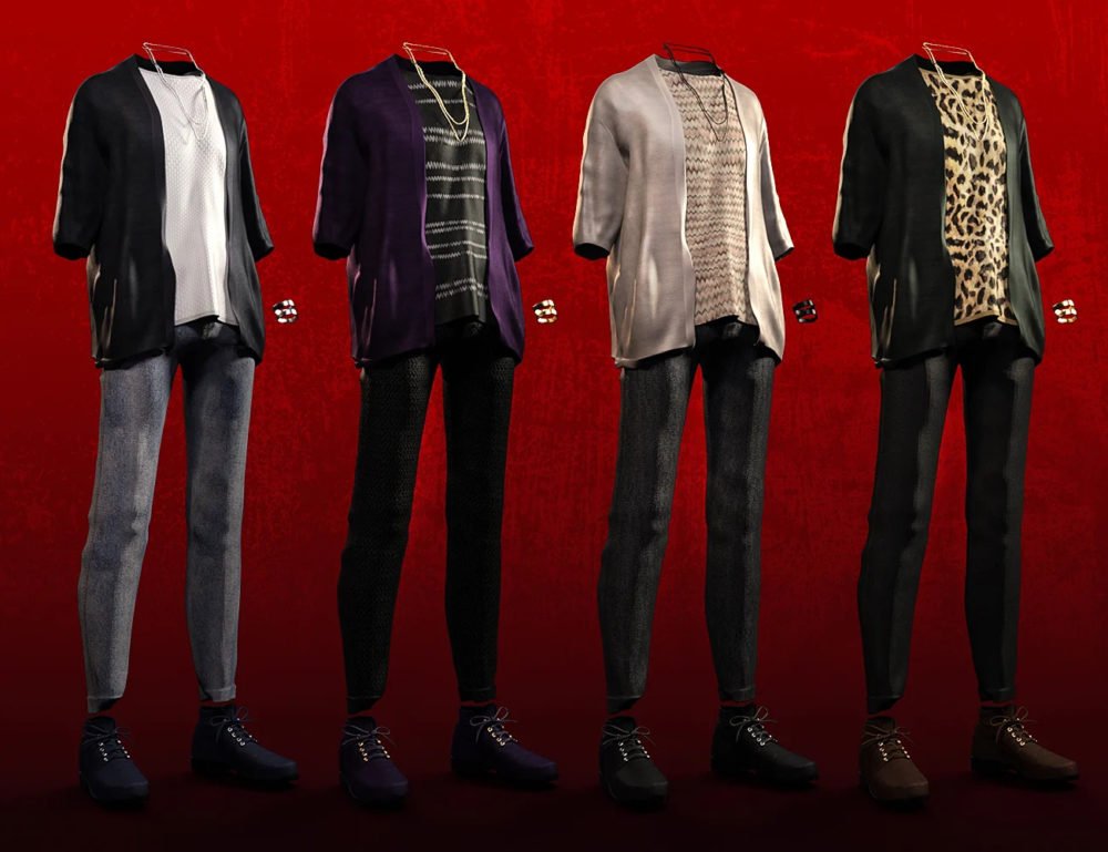 dForce Pop Style Outfit Textures