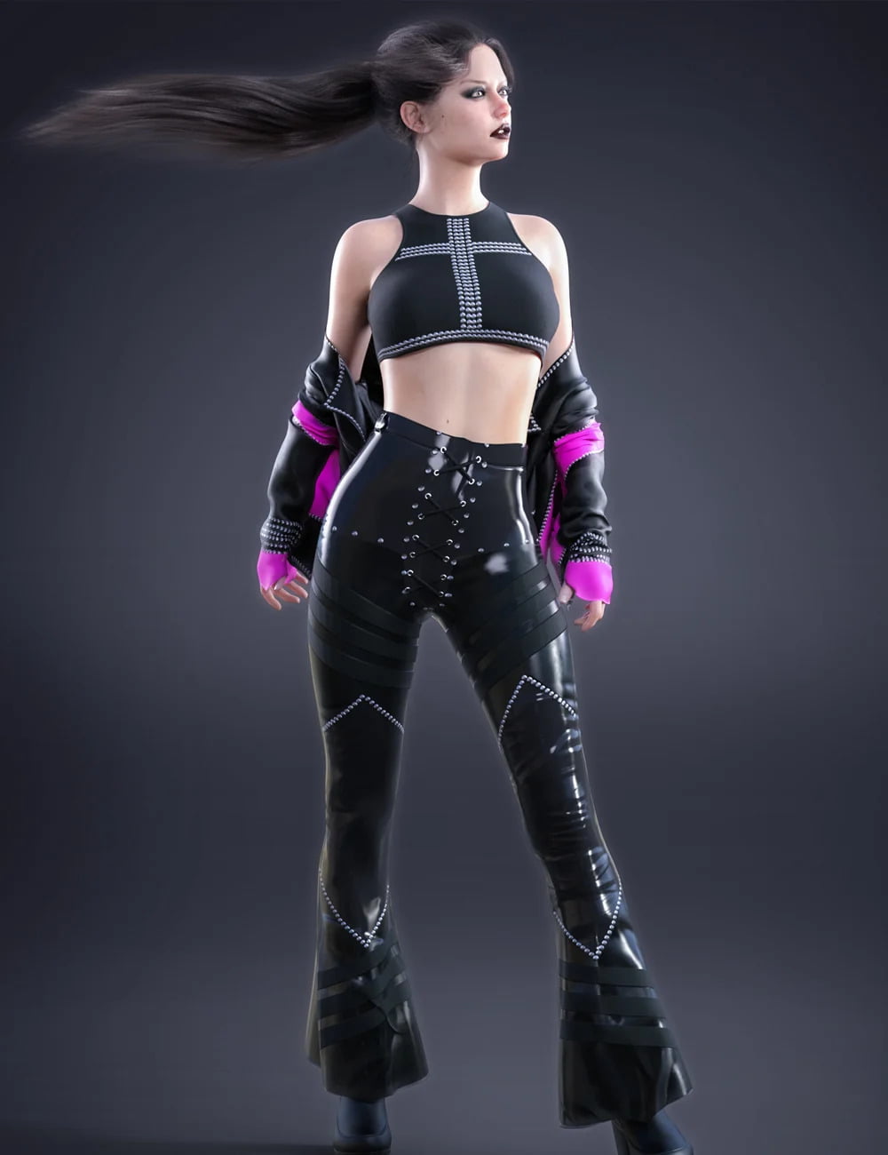dForce BatWing Style Outfit For Genesis 8 and 8.1 Females