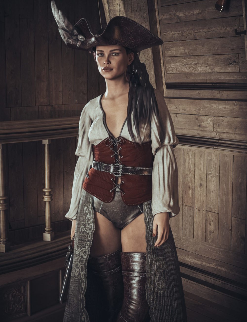 dForce CB Avast Sea Clothing Set for Genesis 8 and Genesis 8.1 Females