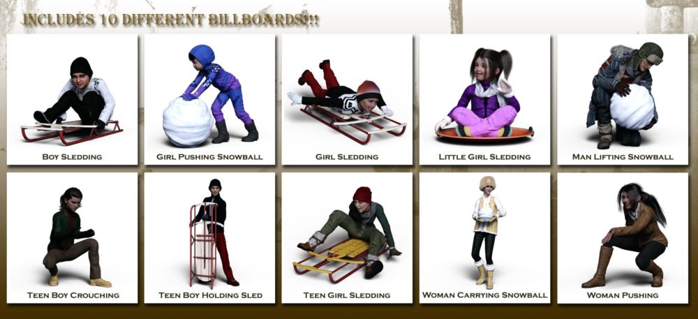 Now-Crowd Billboards - Sledding and Snowmen (Winter Fun Vol III)