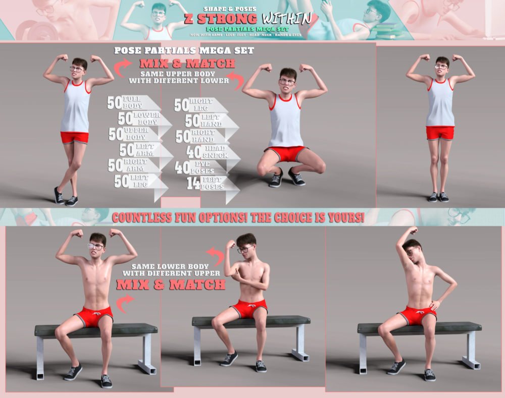 Z Strong Within Shape and Pose Mega Set