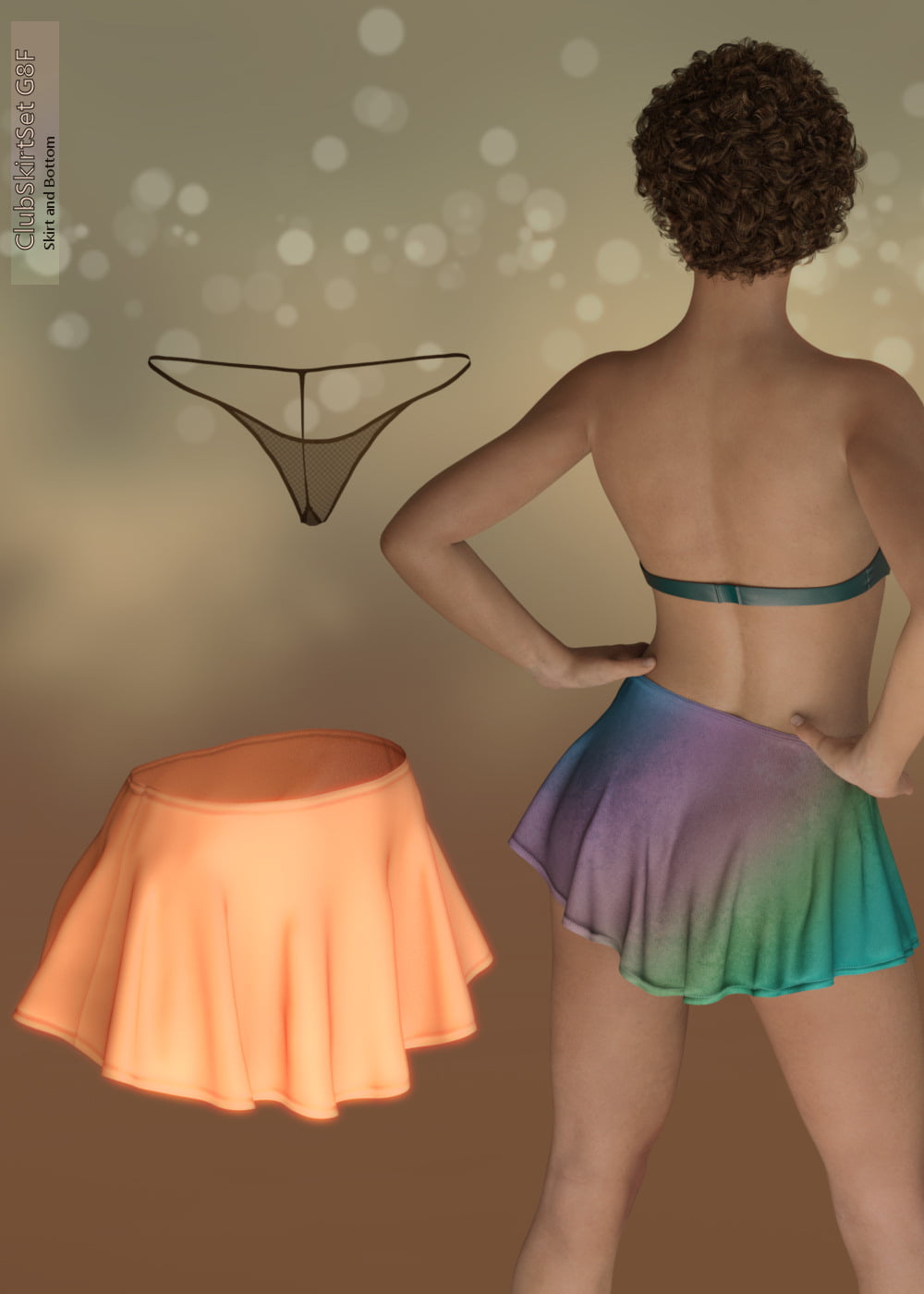 dForce Club Skirt Set for Genesis 8 Female
