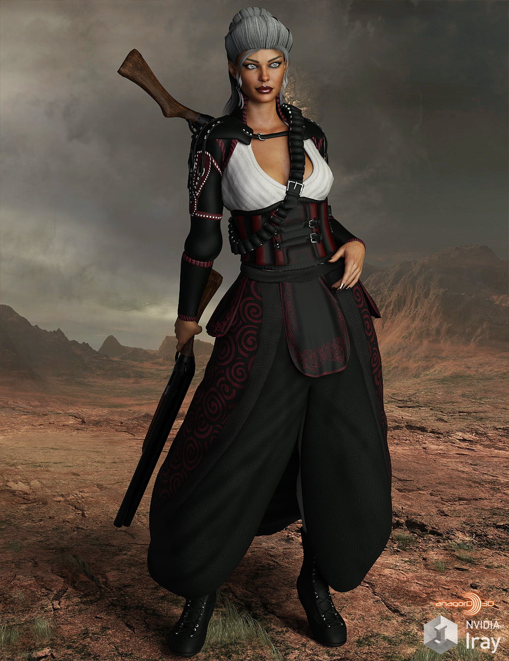 BLACKHAT - Outlanders: Mama Shotgun - for DazStudio and Genesis 8 Female