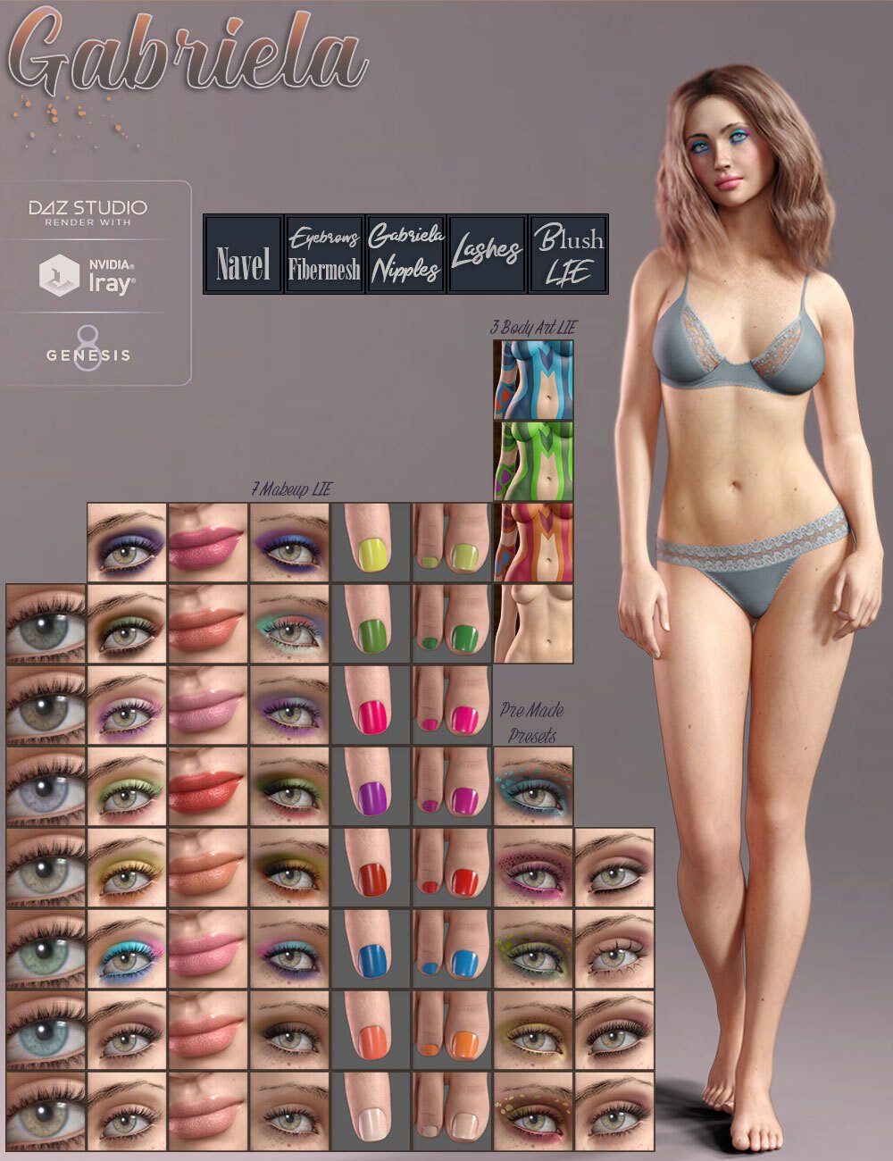 TDT-Gabriela for Genesis 8 Female