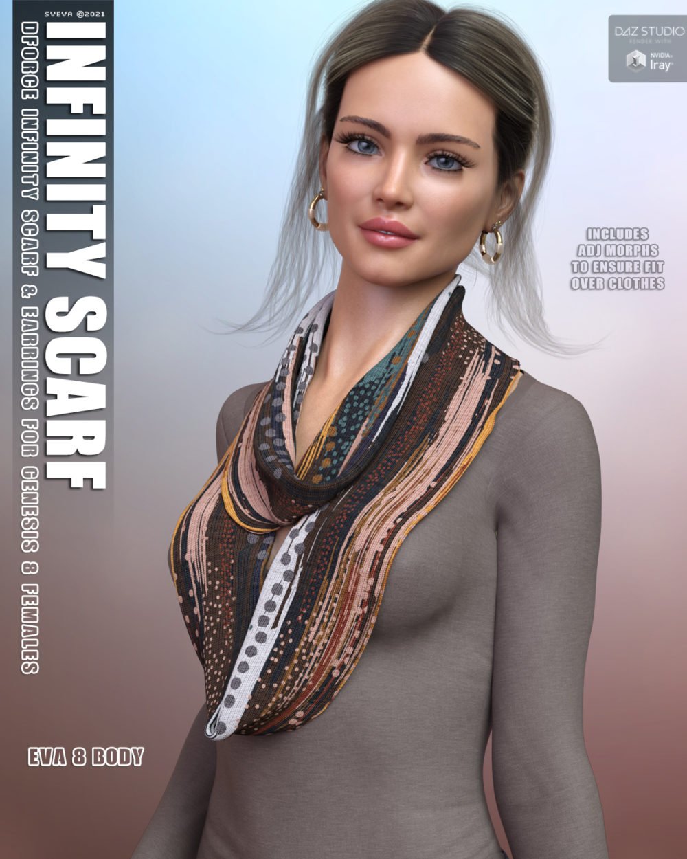 dForce Infinity Scarf and Earrings G8F