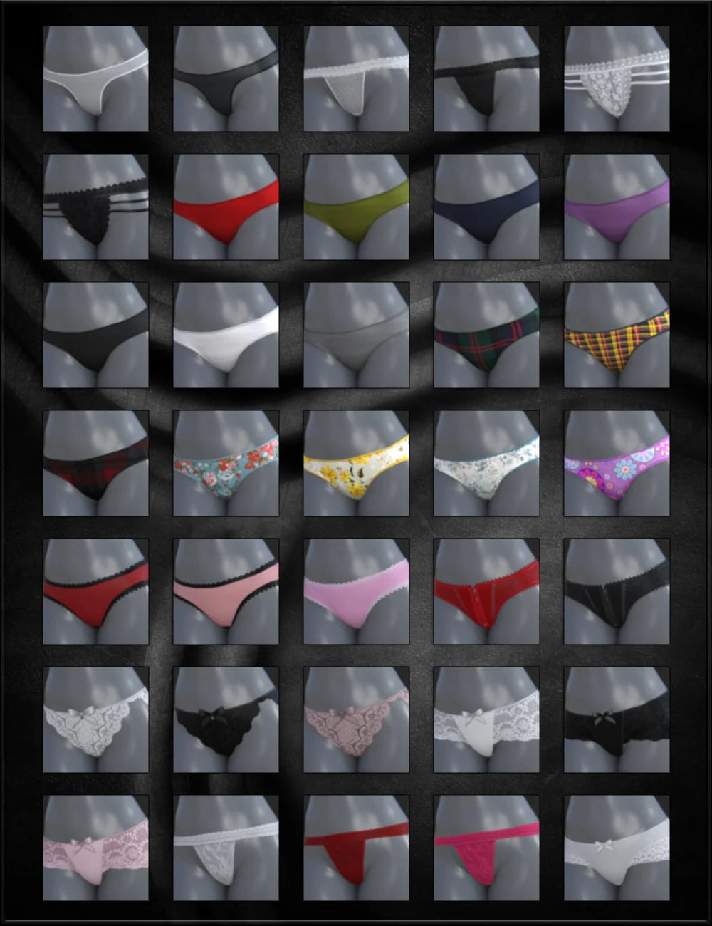 Sexy Skinz - Panties Collection for Genesis 8.1 Females