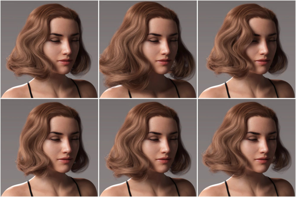 Vintage Curl Hair for Genesis 8 and Genesis 8.1 Females