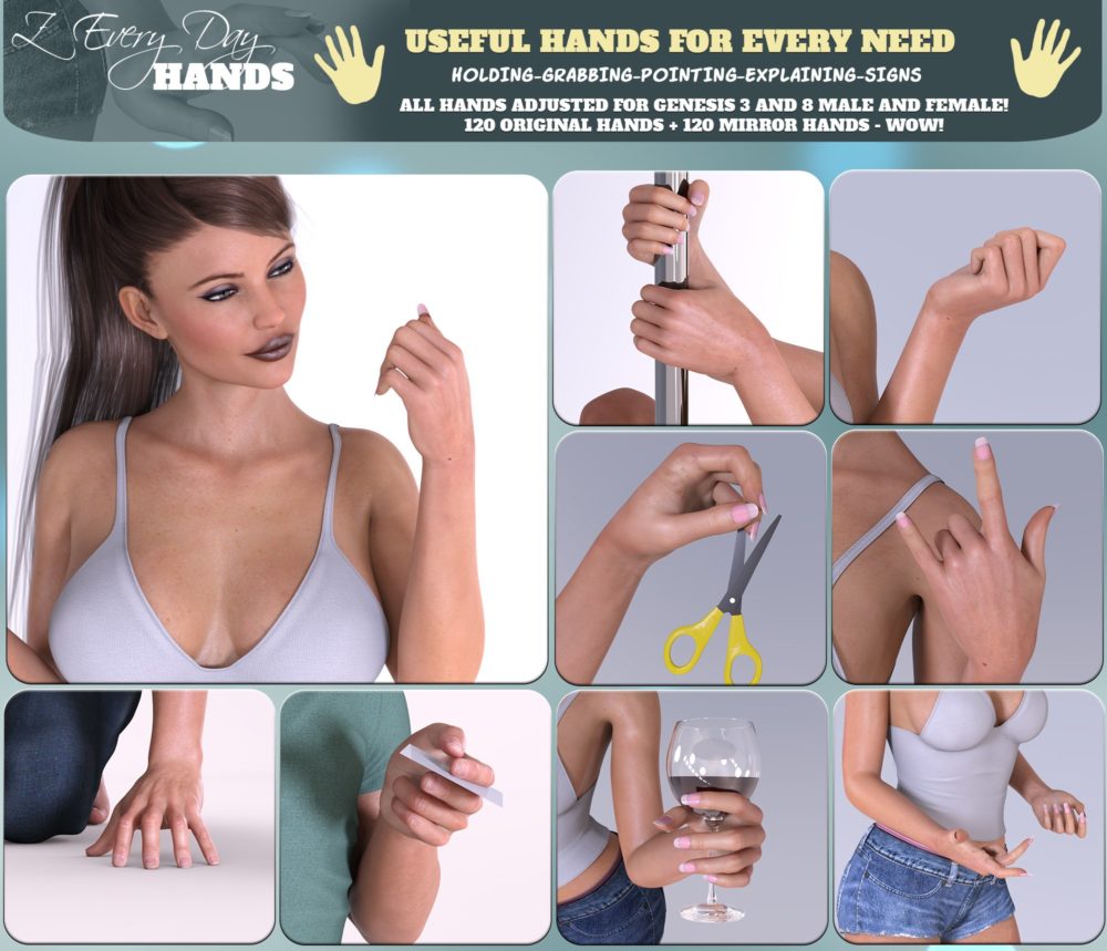 Z Every Day Hands for Genesis 3 and 8
