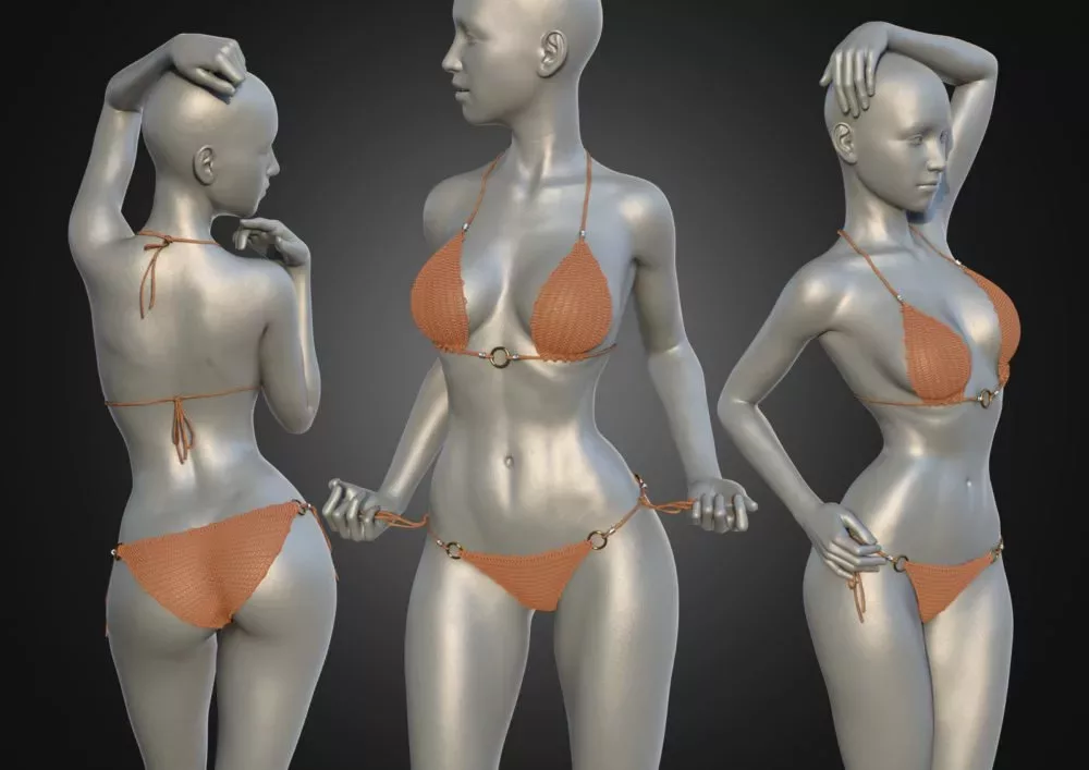 Crochet Bikini Set For G8f ⋆ Freebies Daz 3d