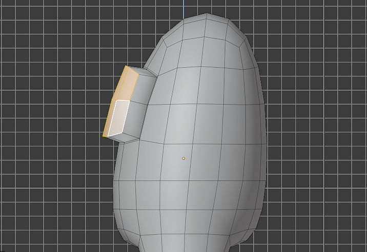 blender extrude goggles among us 3d side view