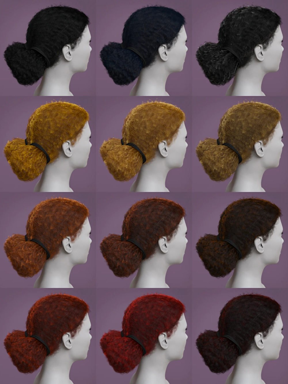 Curly Buns for Genesis 8 Females