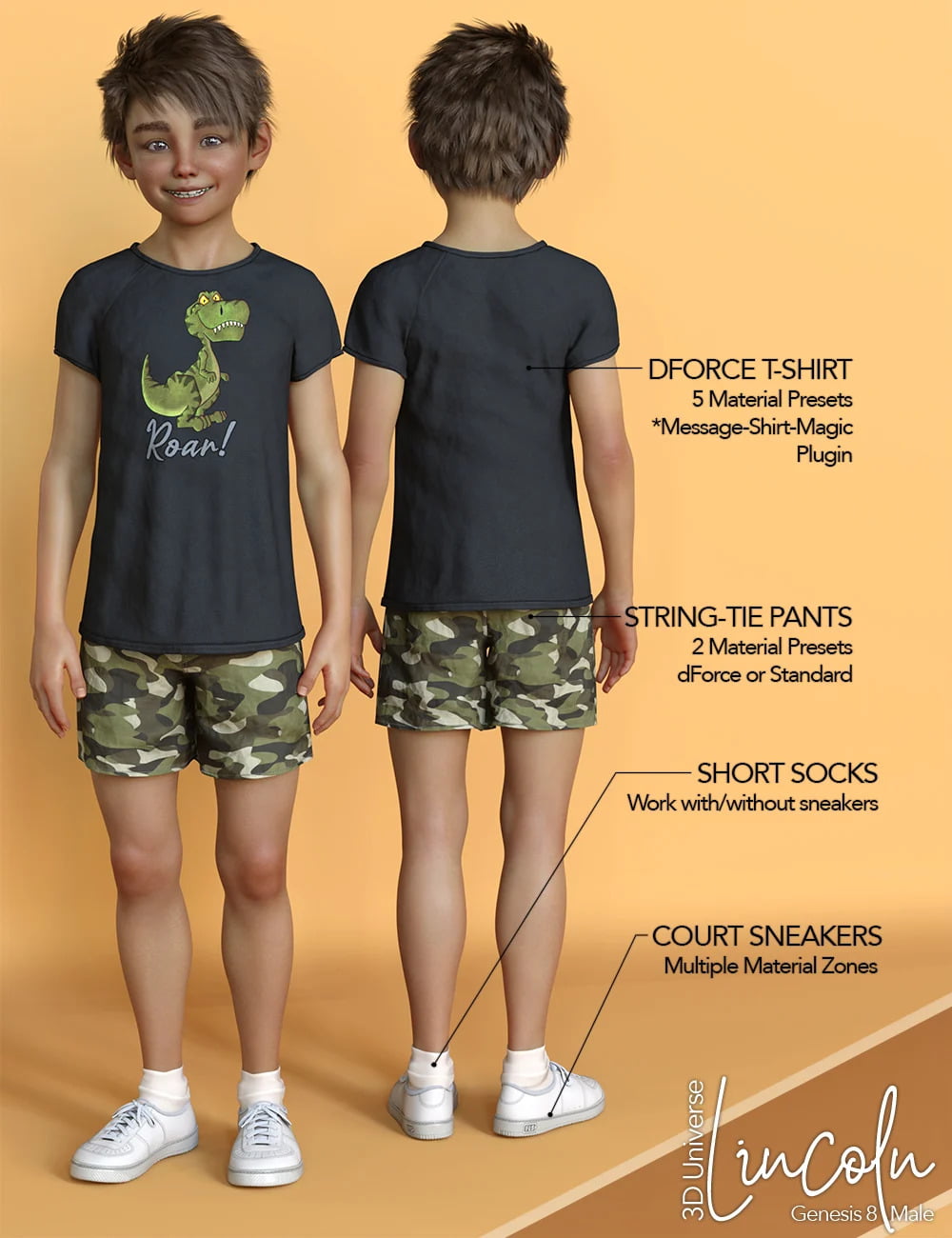 Lincoln dForce Clothing for Genesis 8 Males