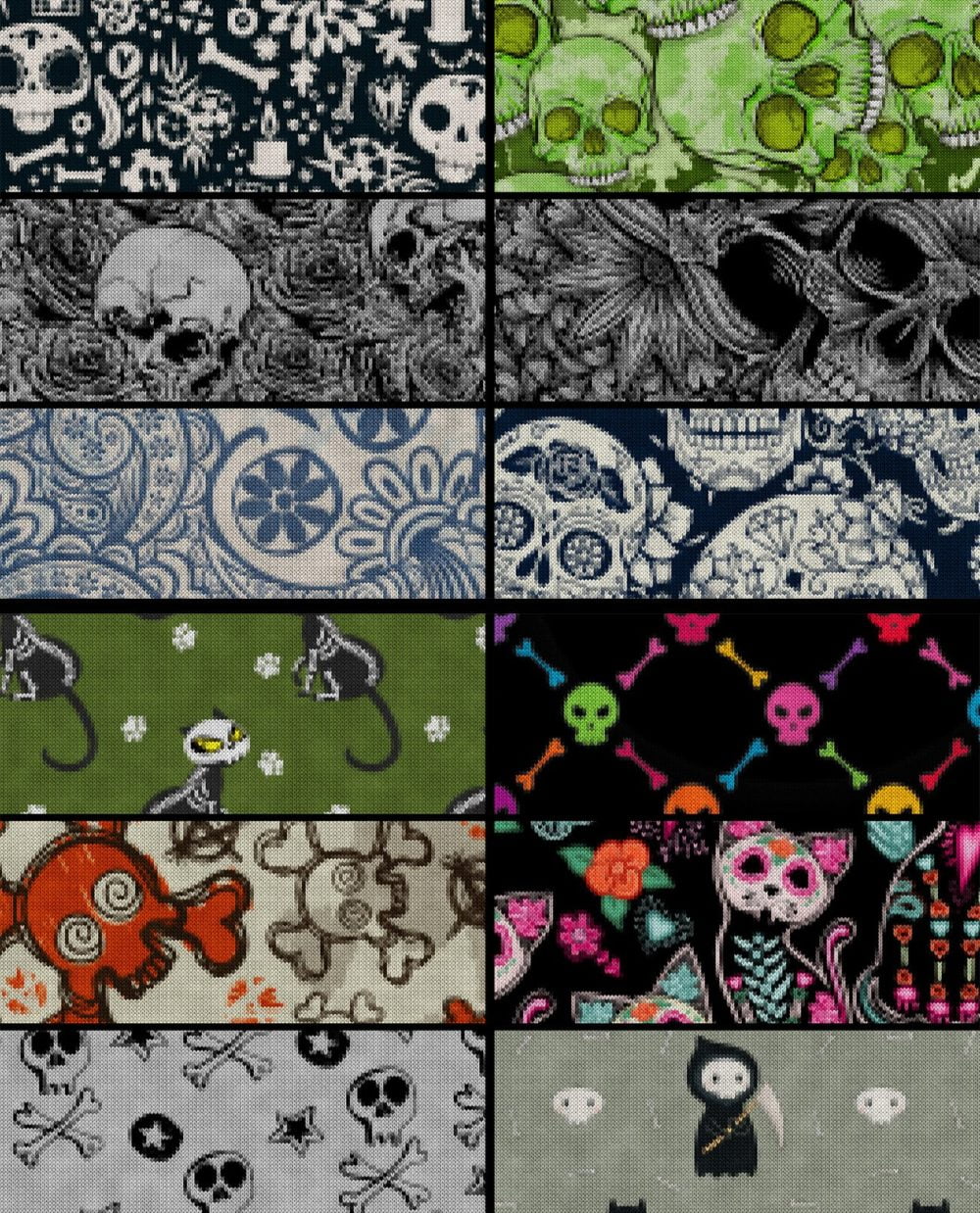Merchant Resource Knit Collection: Skulls and Flowers