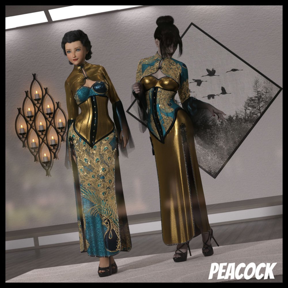 Resurrection for FefeCoolYellow's dForce Midnight Kimono for G8F