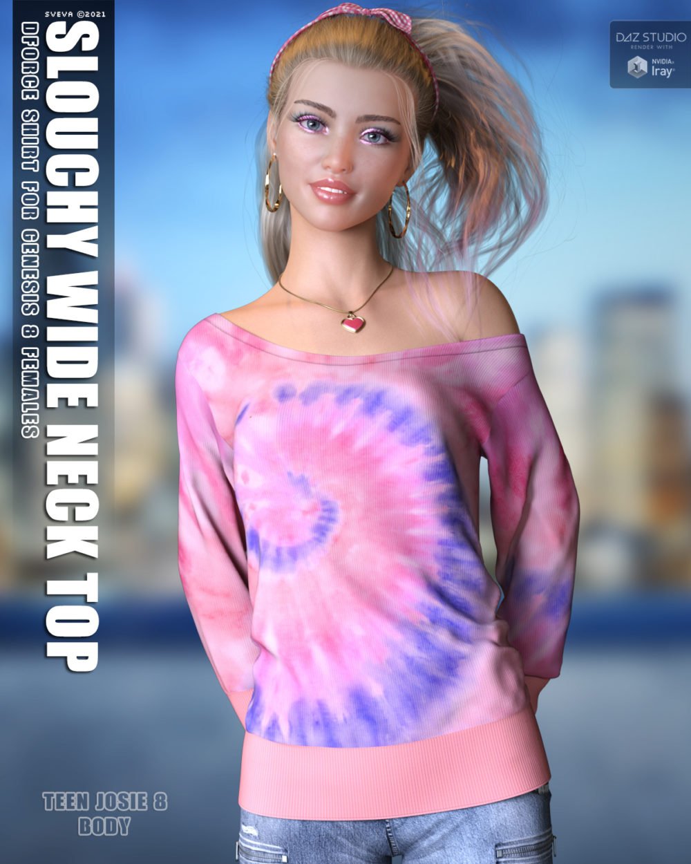 dForce Slouchy Wide Neck Top G8F