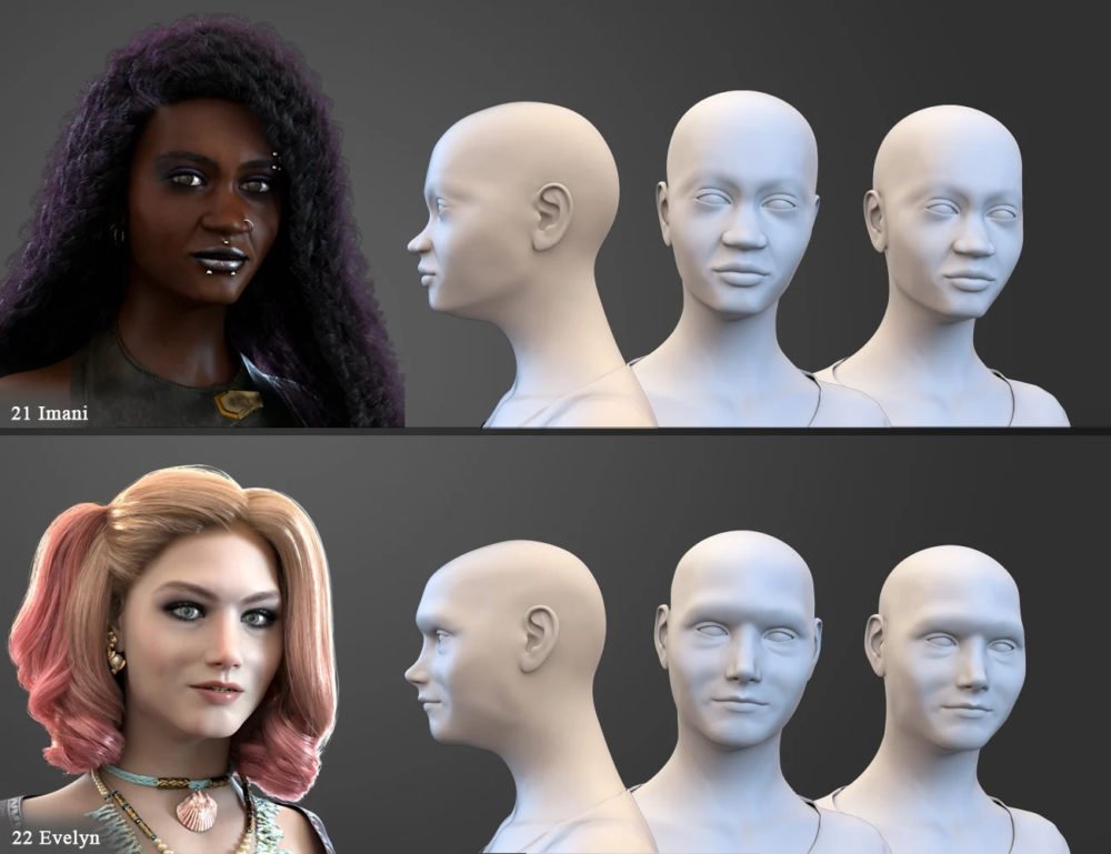 SBibb Diverse World Vol 2 for 200 Plus for Genesis 8 Female