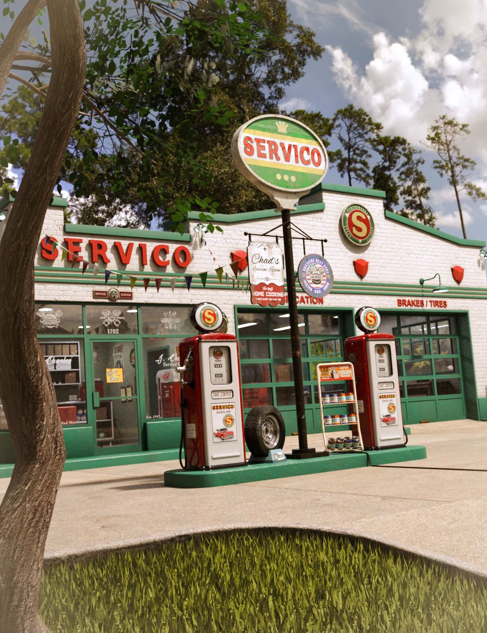 Servico Vintage Gas Station