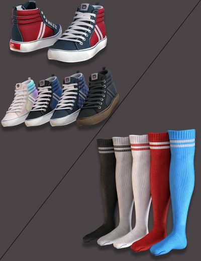AJC-Pro-Skate-Sneakers-and-Socks-for-Genesis-8-and-8.1-Females-2