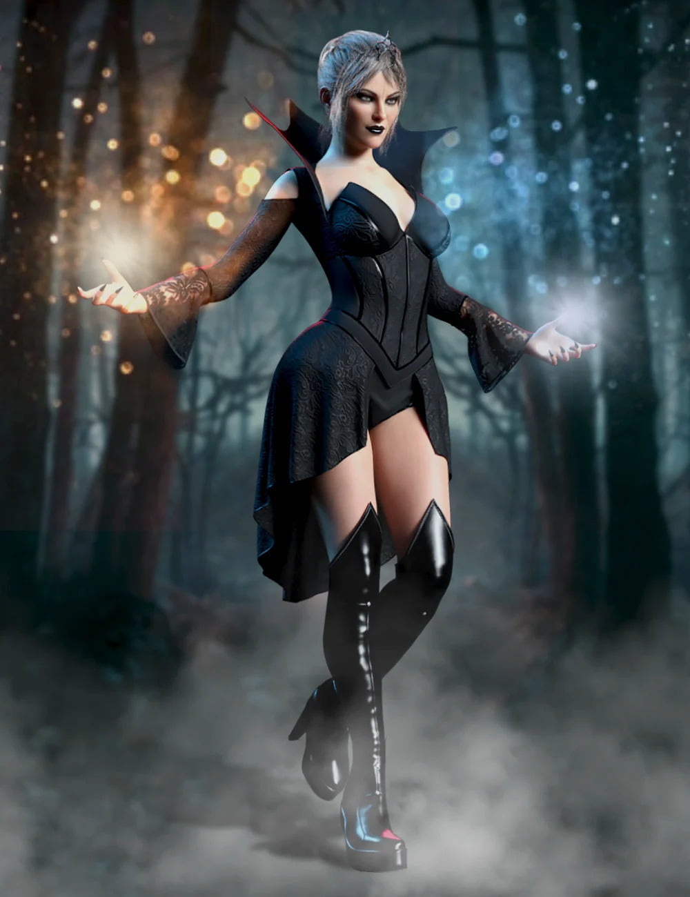 dForce Dark Princess Outfit Set for Genesis 8 and 8.1 Females