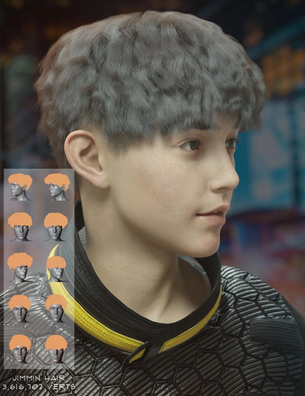 dForce Jimmin Hair for Genesis 8 and 8.1