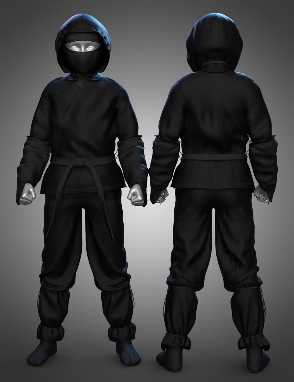 Ninja Kid Outfit for Genesis 8.1 Males