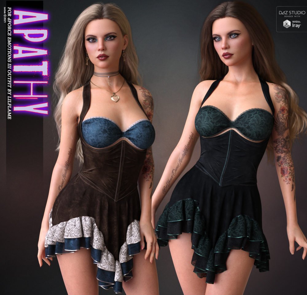 Apathy Textures for dForce Emotions III Outfit