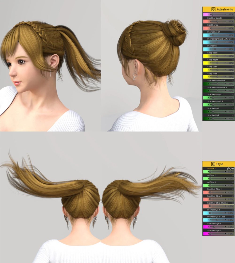 Rikka Character and Rikka Hair for Genesis 8 and 8.1 Females