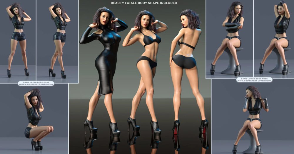 Z Beauty Fatale Shape and Pose Mega Set for Genesis 8 and 8.1 Female