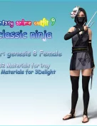 fantasy anime outfit 9 _ classic ninja for G8F