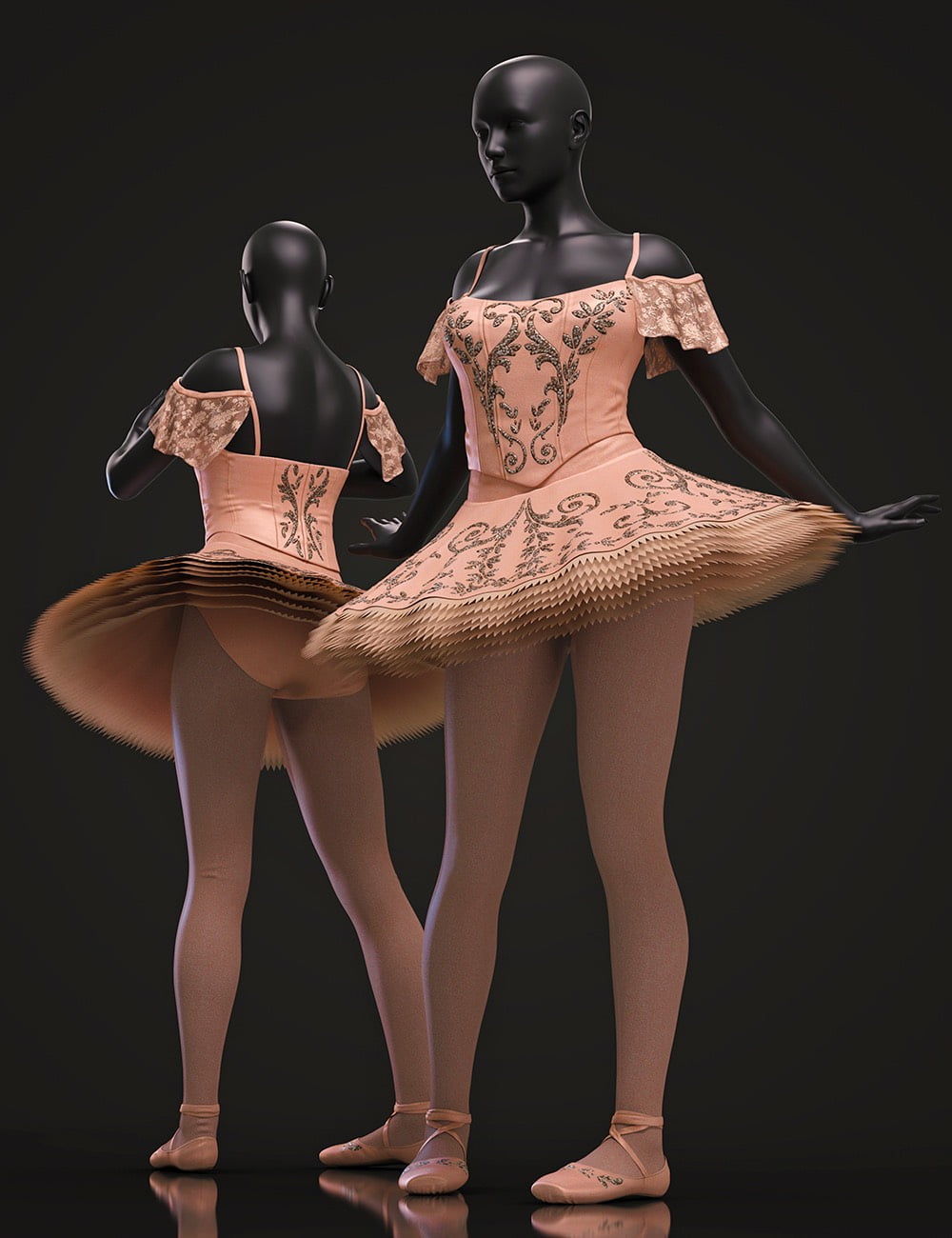 dForce Classic Ballet Outfit for Genesis 8 Females