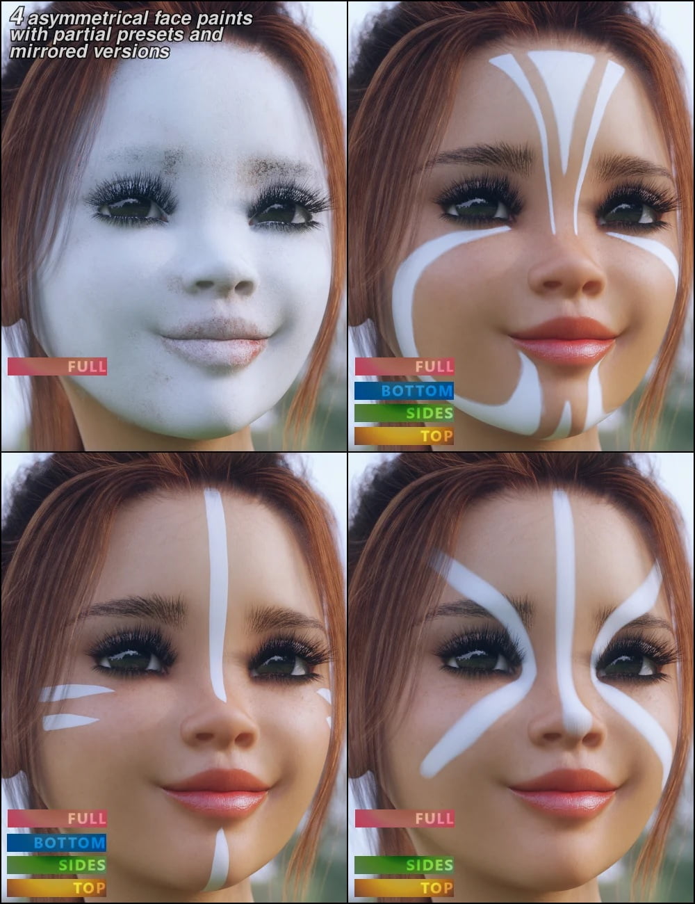 MMX Face Paint Mini for Genesis 3, 8 and 8.1