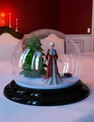 Christmas Snow Globe and Poses for Genesis 8 Female