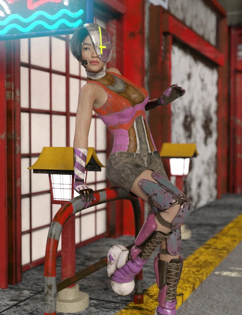 Cyber Girl Nakano Outfit and Hair for Genesis 8 Female