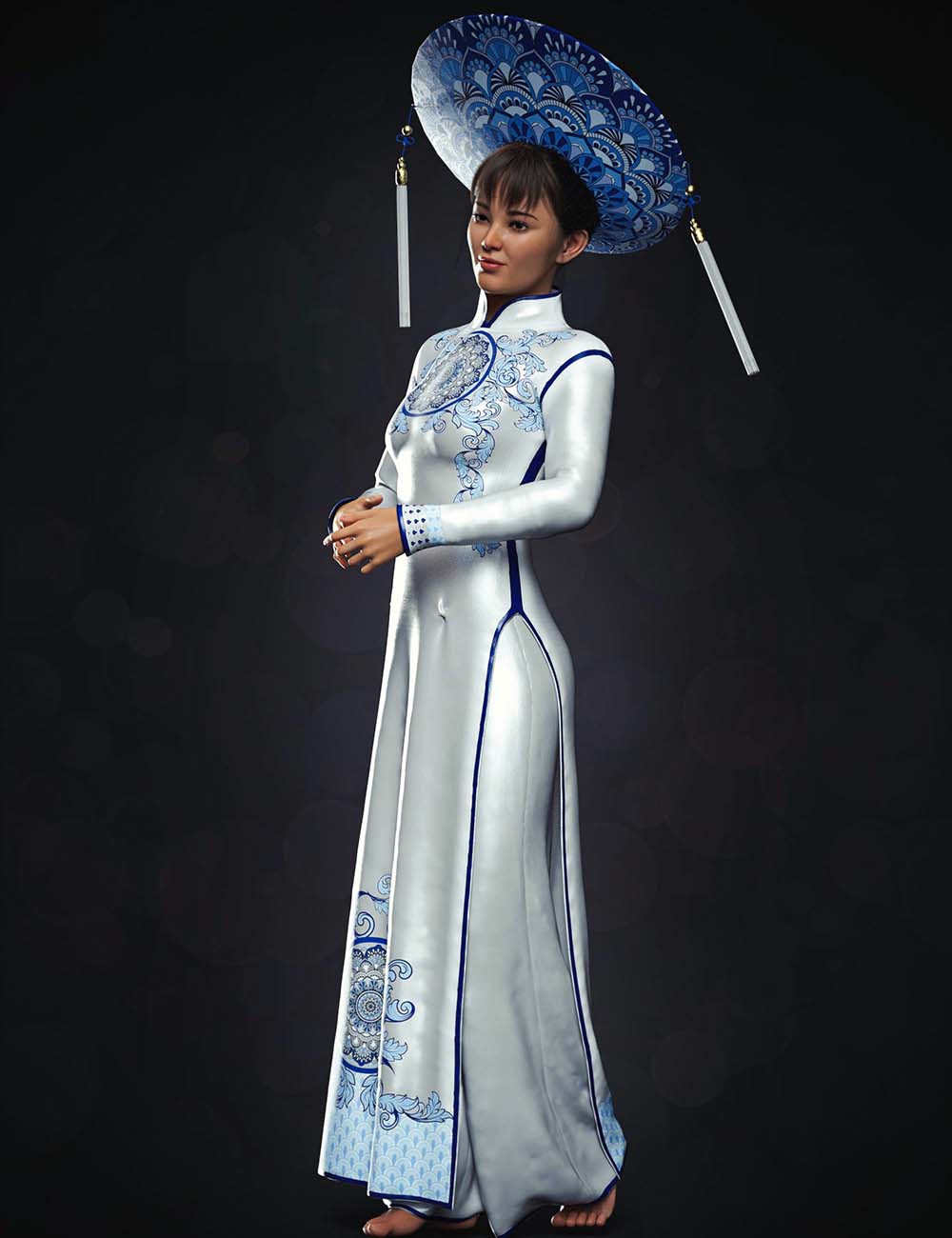 dForce Vietnamese Princess Outfit For Genesis 8 and Genesis 8.1 Females