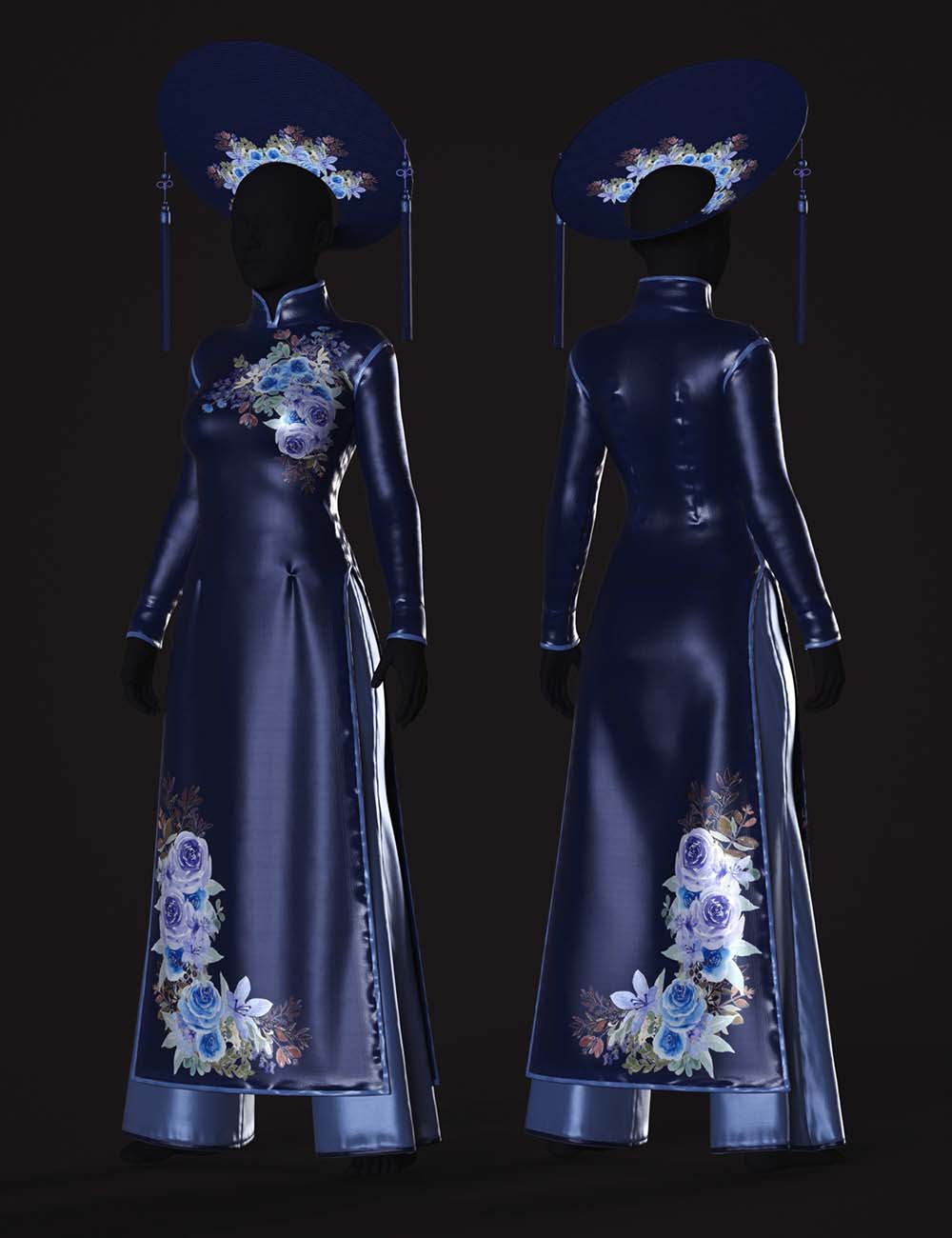 dForce Clara Vietnamese Princess Outfit Textures