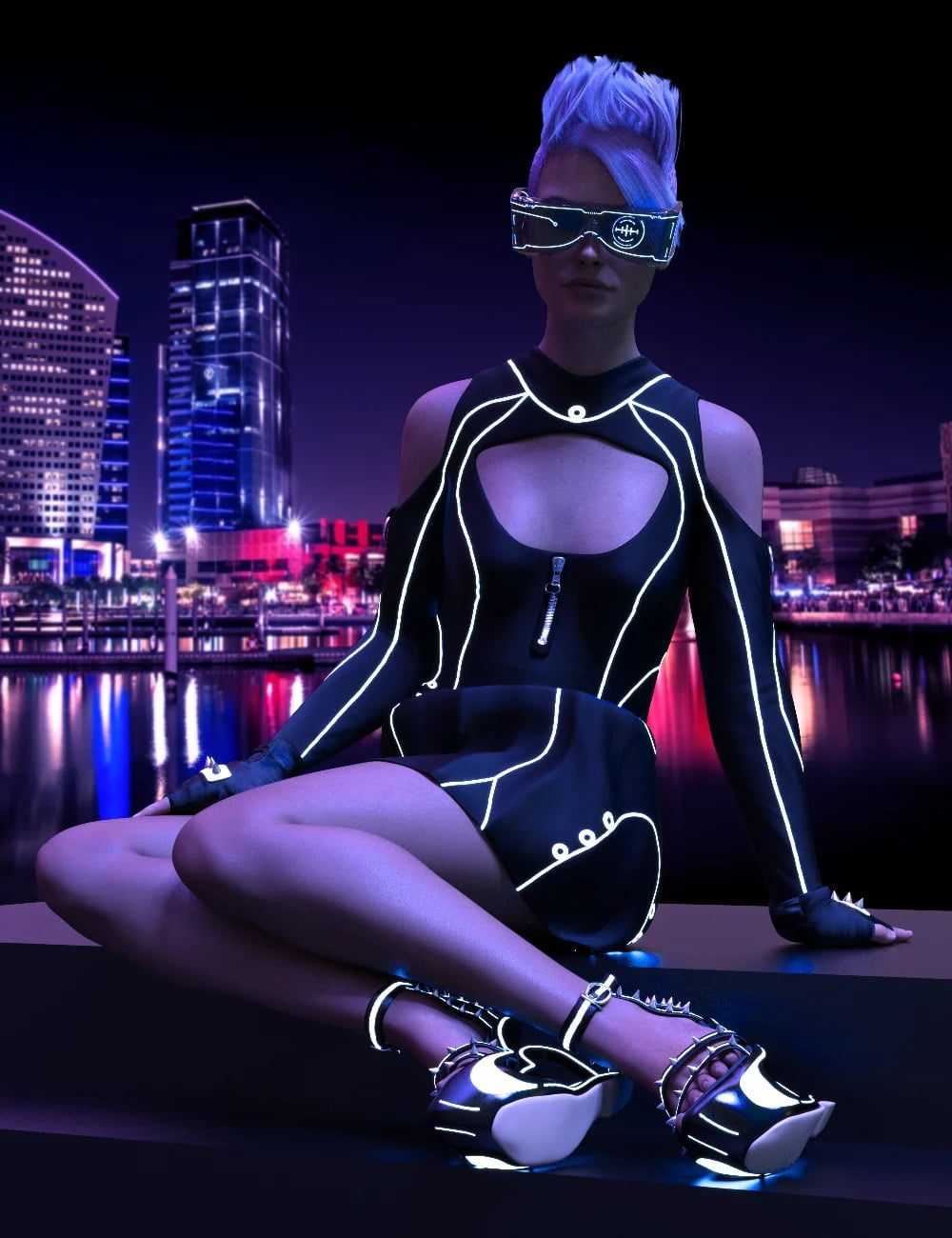 dForce Gothic Punk Outfit Textures