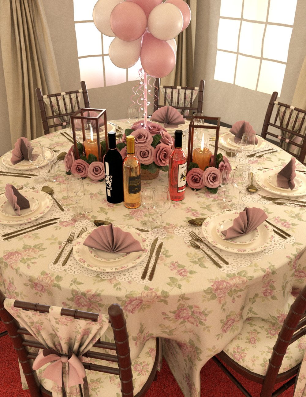Floral Dining Texture Add-On