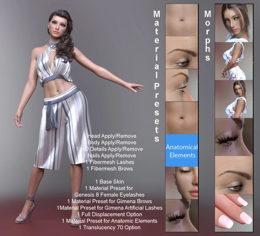 Gimena HD for Genesis 8 Female