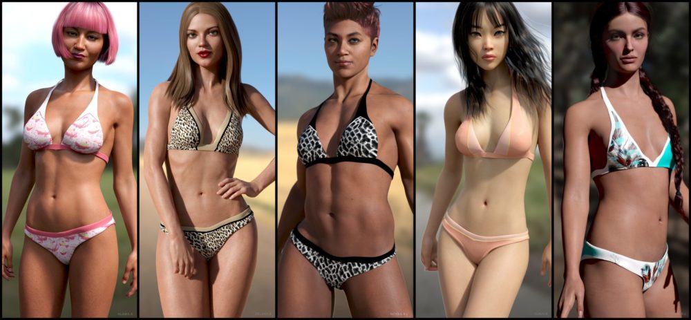Hannelore Bikini Outfit Textures