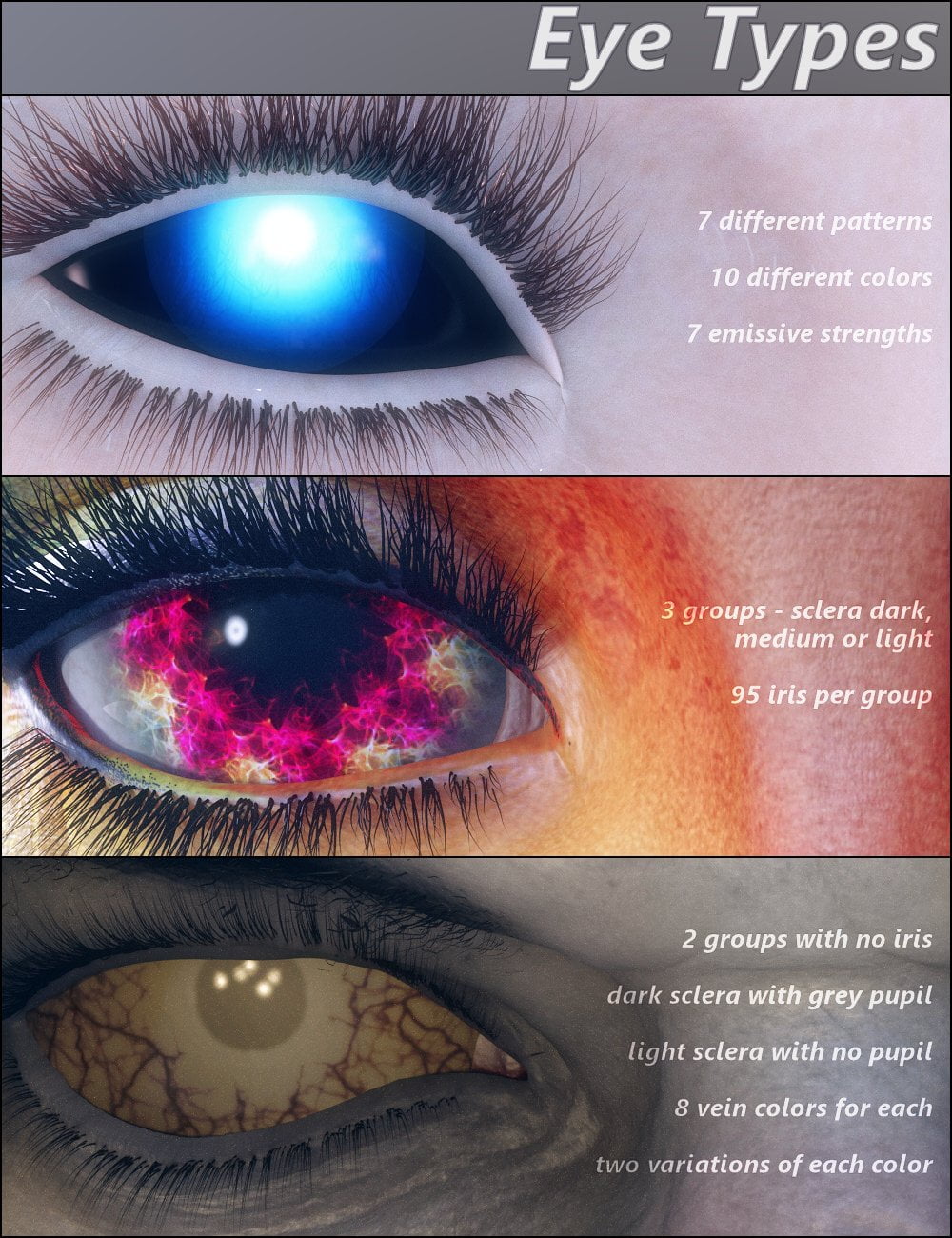 MMX Fantasy Eyes 3 for Genesis 3 and 8