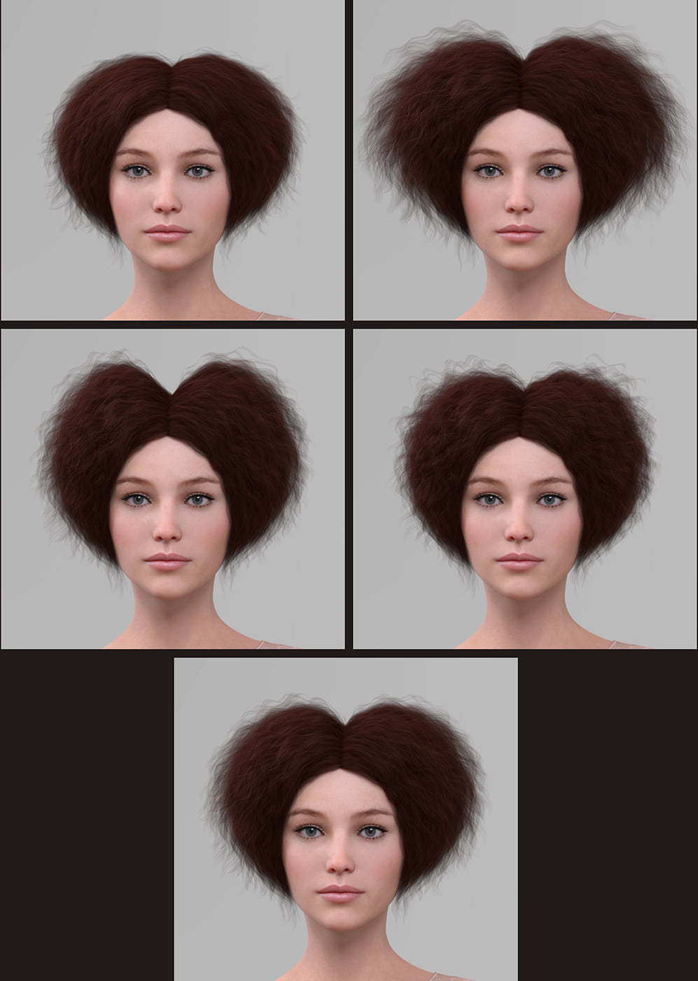 Cordiform Hair for Genesis 8 Female