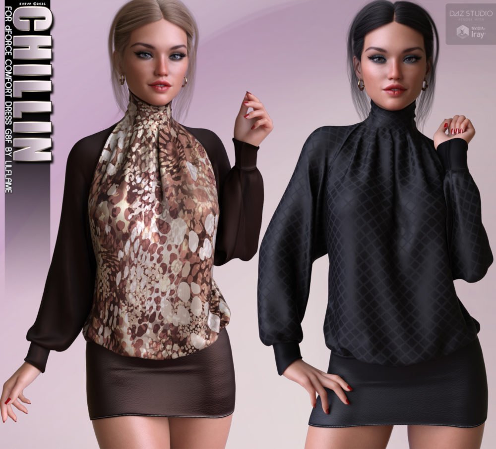 Chillin Textures for dForce Comfort Dress G8F