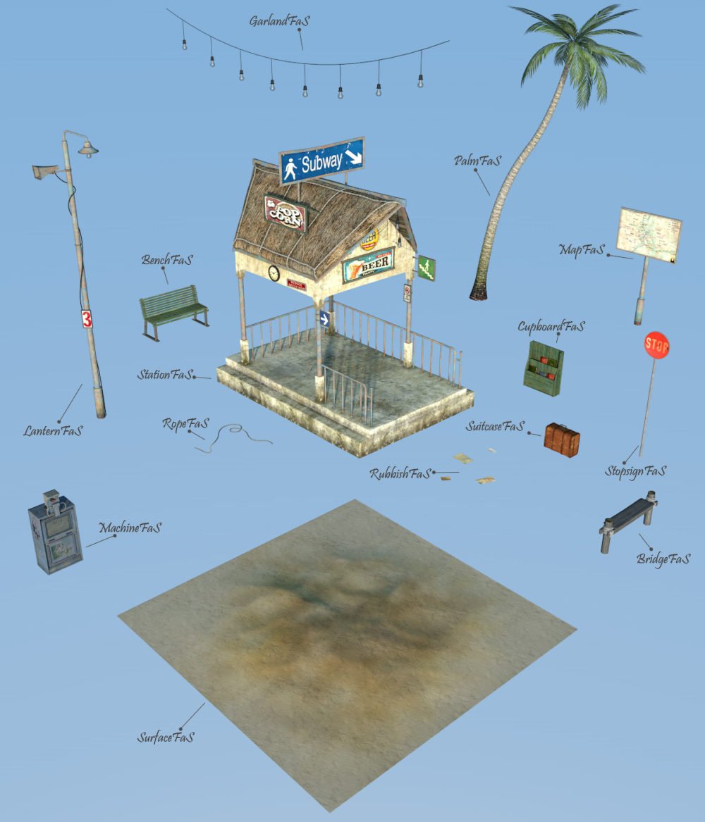 Faraway station for Daz Studio