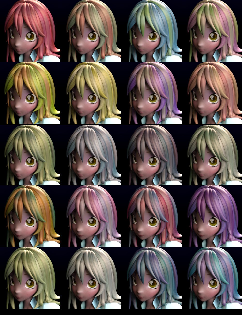 Iray Candy Manga Hair Textures for Star 2 and Star!