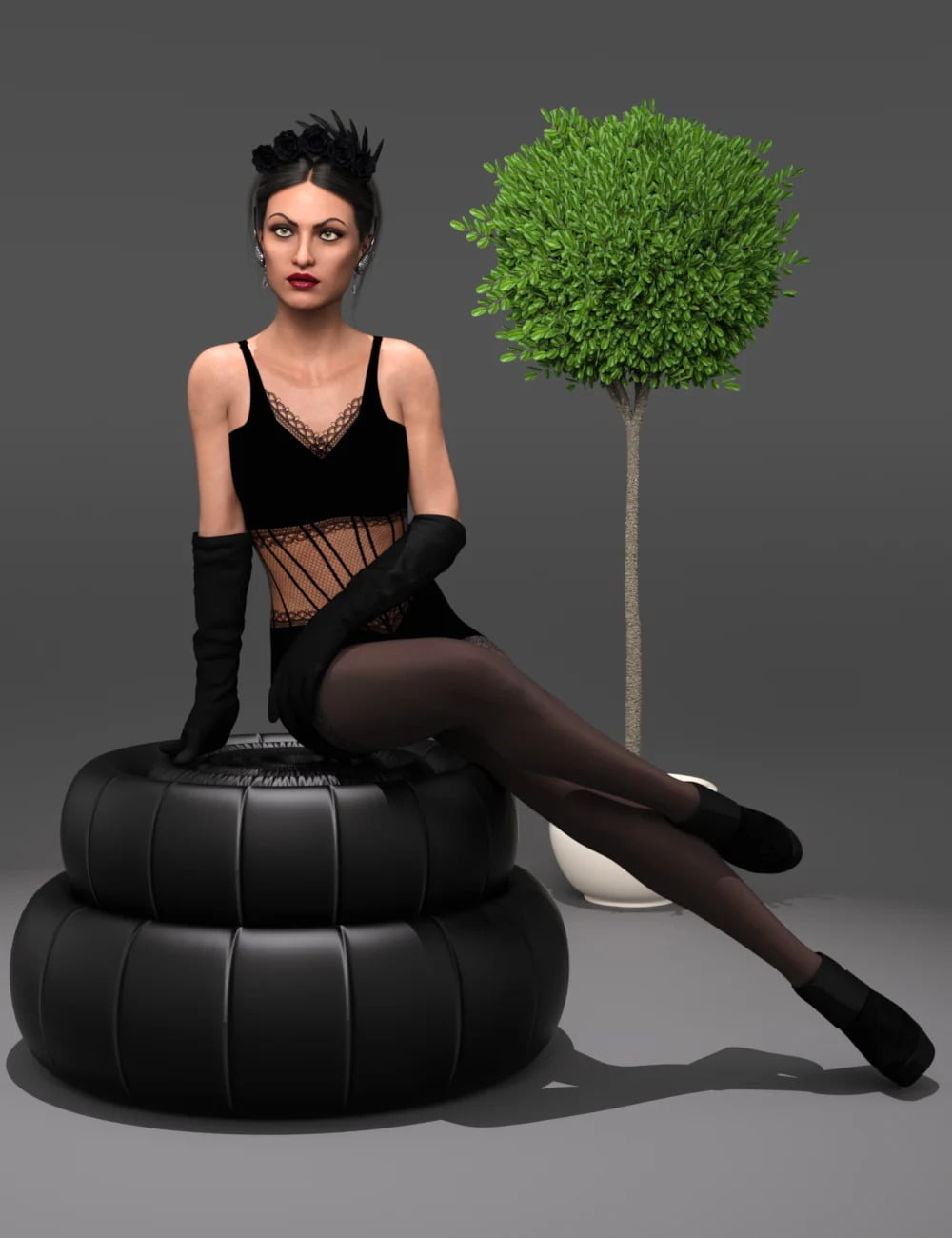 dForce Sexy Winter Outfit for Genesis 8.1 Female